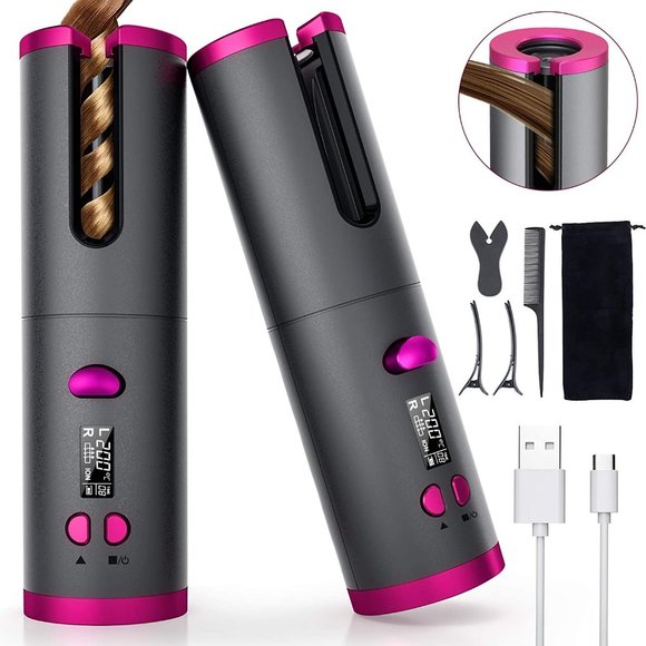 Automatic Curling Iron with LCD Display Adjustable Temperature & Timer - Picture 7 of 12